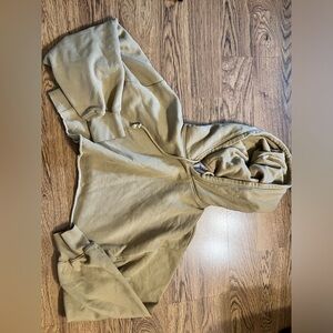 TNA aritzia hoodie raw hem lounge pullover 2 medium crop boyfriend mustard